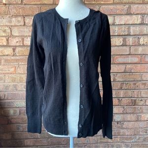 GAP Black Cotton Cardigan Sweater